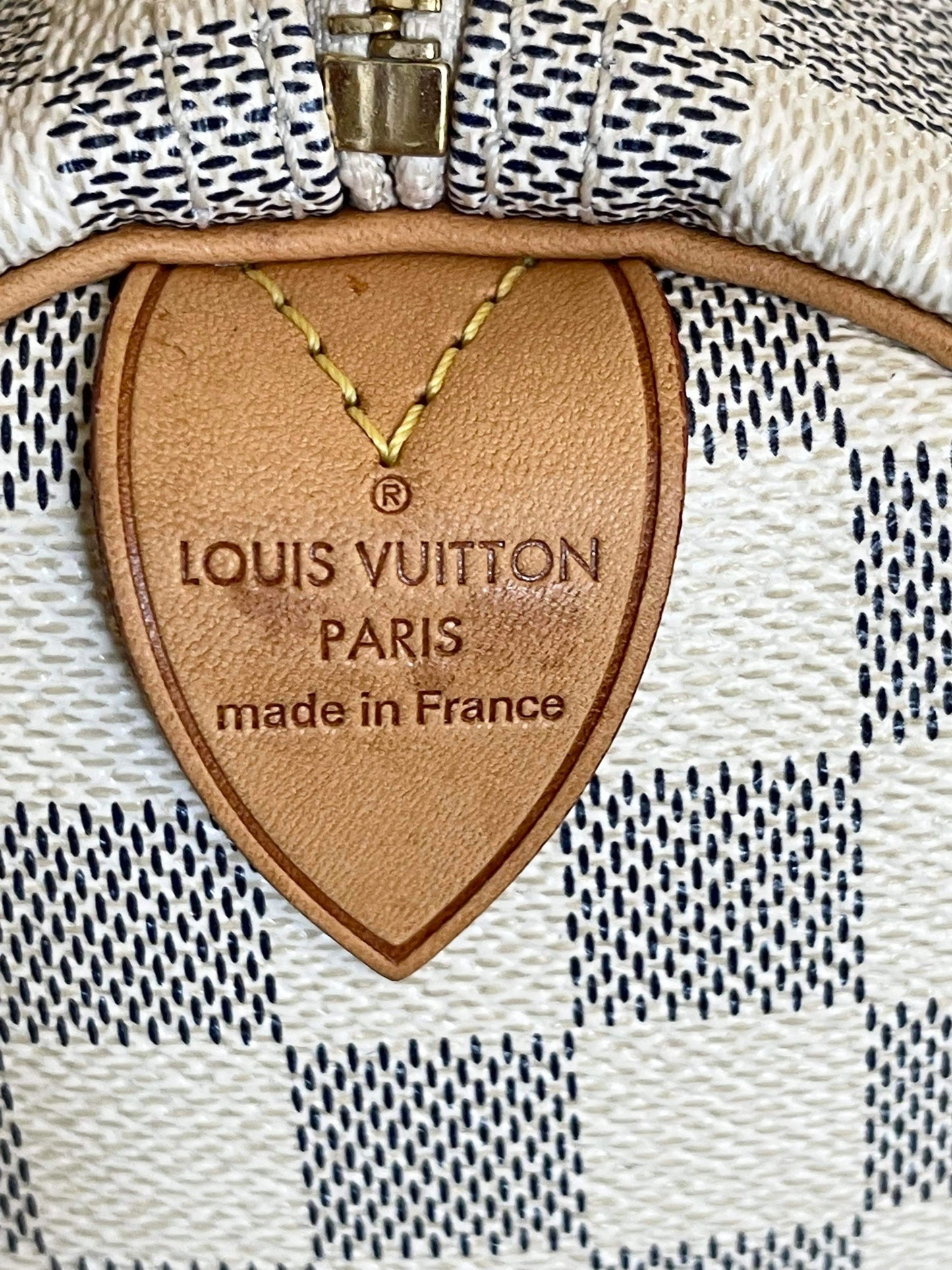 Louis Vuitton Damier Azur Speedy 30 Satchel